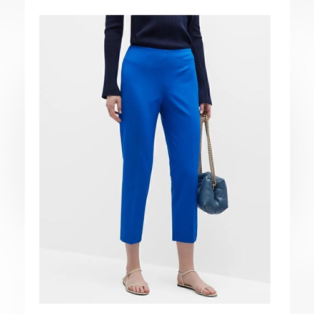 Piazza Sempione Audrey Cotton Stretch Capri Pant in Royal Blue | IT 46/US 10